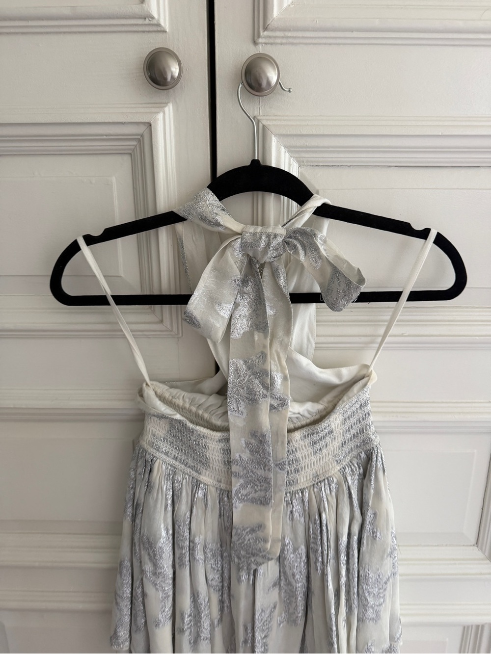 Rococo Sand Cream Dress with Silver Accents - Picture 3 of 7